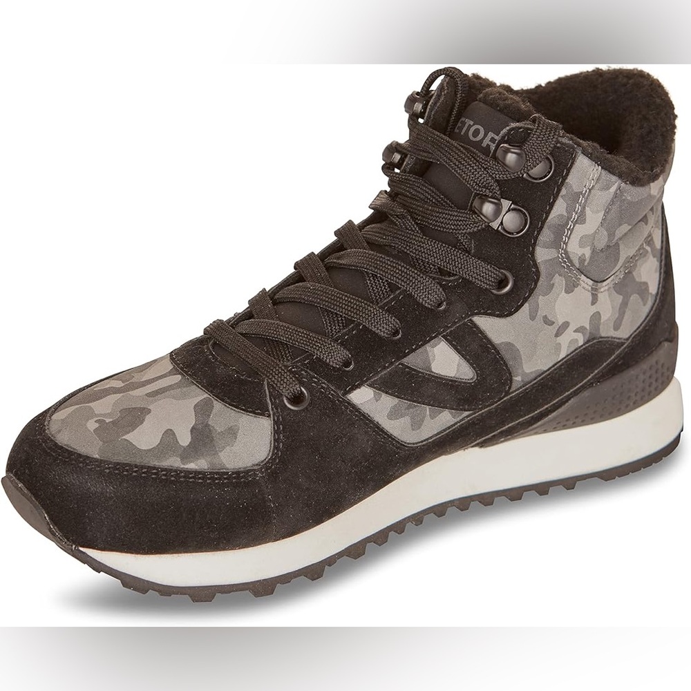 Tretorn Lily qvc hiker boot sneakers new black camo